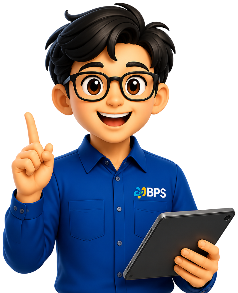 Maskot StatQuest BPS laki-laki